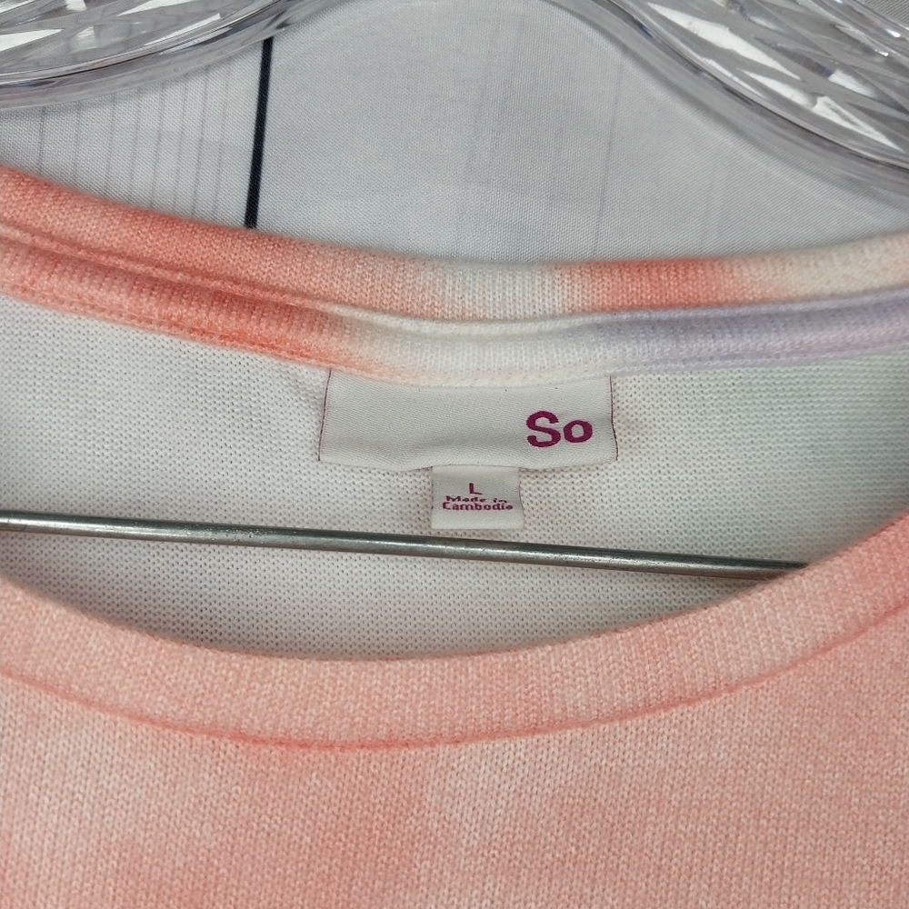 SO Long-Sleeve Super Cozy Crewneck Tie-Dye Top With Elastic Hem - Picture 2 of 8